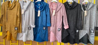 dámské teplé šaty, mikina L/XL